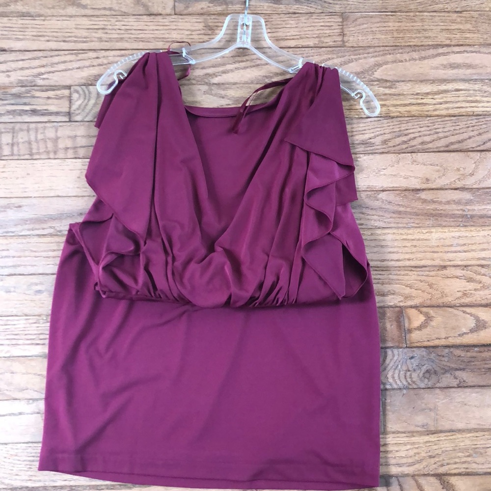 Burgundy backless